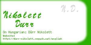 nikolett durr business card